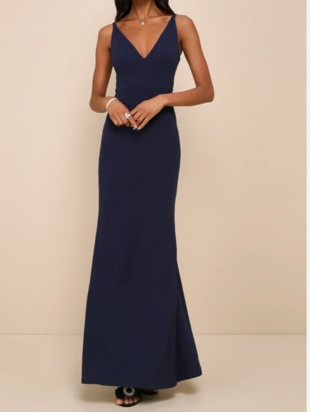 Lulus Melora Navy Blue Sleeveless Maxi Dress